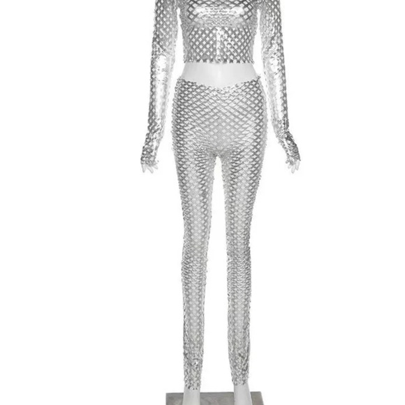 Sexy Hollow Out Pant Set - Picture 3 of 5